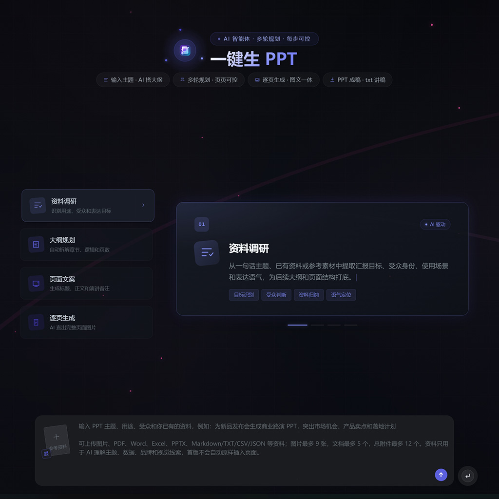 AI一键生成PPT与商业文书案例
